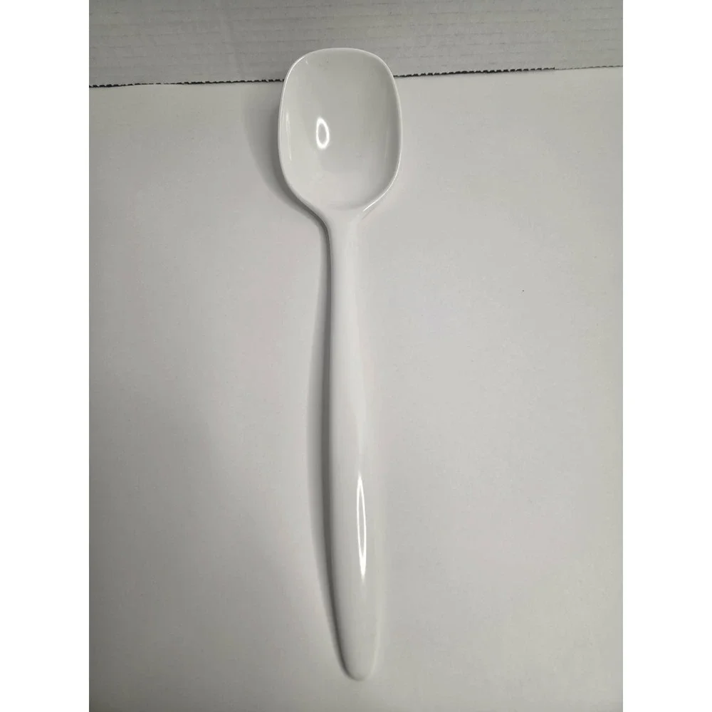 Hutzler Melamine Spoon Solid Serving White #532 Utensil 11.5